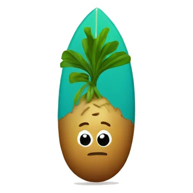 potato on a surfboard sticker