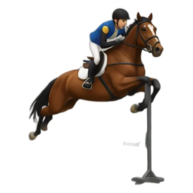 Horse jump sticker