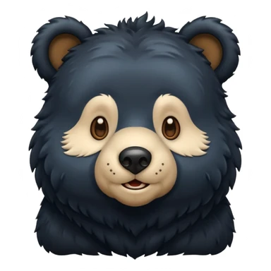 i wanna emoji head black bear for my bio sticker