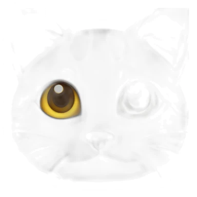 Thankful cat with wet eyes sticker