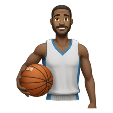 un homme qui fait du basket sticker