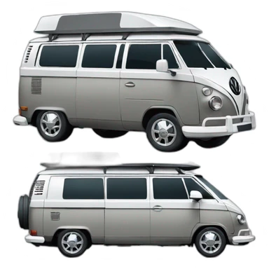VW T6 California camping bus VW grey sticker
