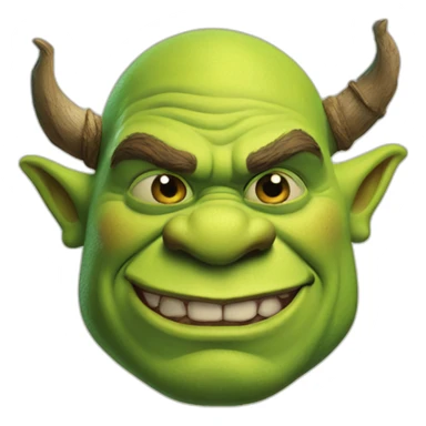 Ogre Shrek face tattoo sticker