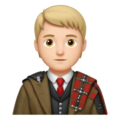  man wearing scottish traditional clothes sticker