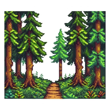 forest scene sticker