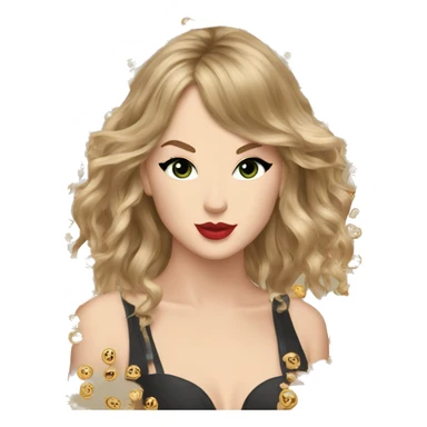 Taylor Swift with reputation era sticker