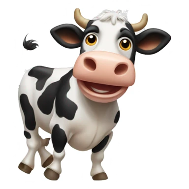 Dancing cow sticker