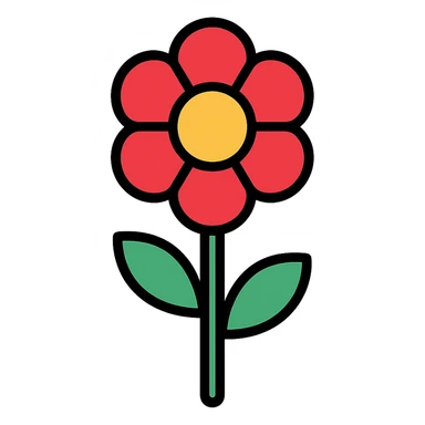 single flower sticker