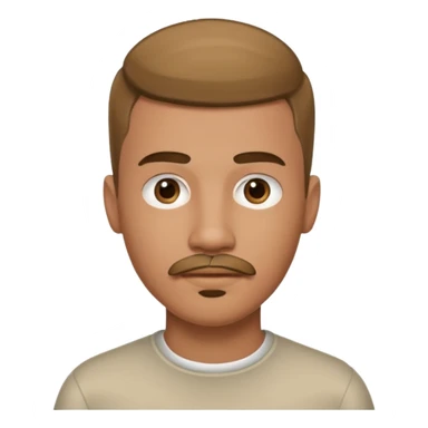 menino de 18 anos com corte americano cavanhaque e bigode  sticker