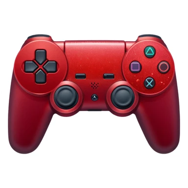 red ombre PlayStation console with glitter sticker