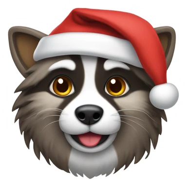 Mina coon wearing a Santa hat sticker