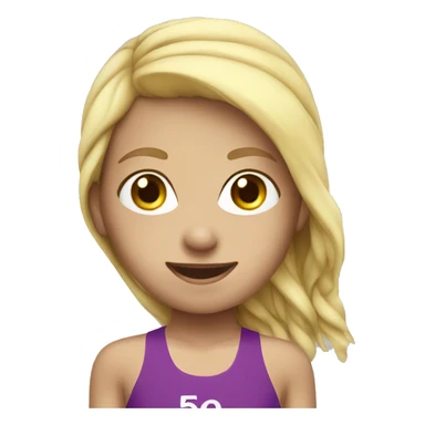 girl swimmer sticker