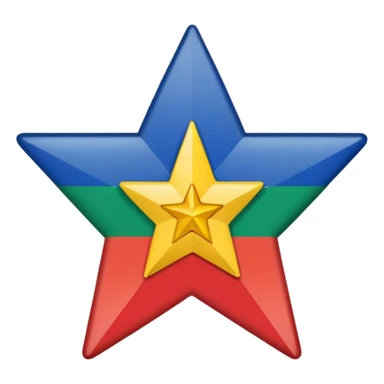High quality, well designed, Druze star flag IOS emoji. sticker