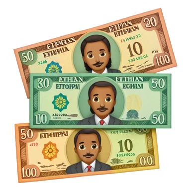 Ethiopia money sticker
