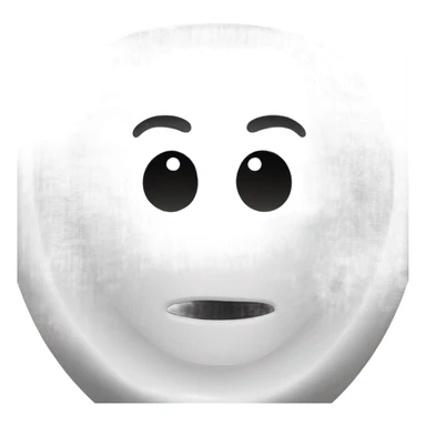 Toilet with a head coming out sticker