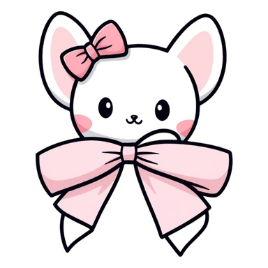 A aesthetic pink bow￼ sticker