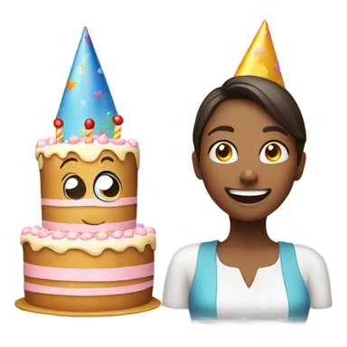 Happy birthday using my woman emoji  sticker