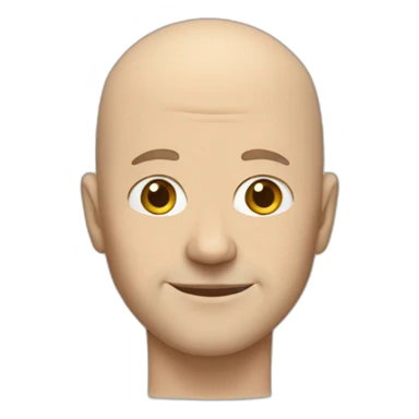 a bald white man with his face painted sticker