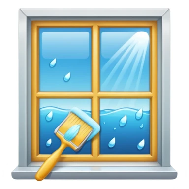 window being cleaned sticker