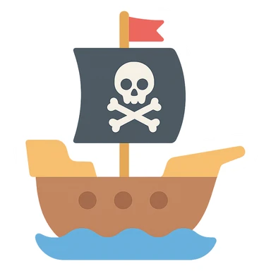 pirate ship sticker