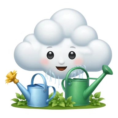 Cloud + watering can,Sky Gardener. sticker