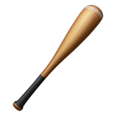 Brown and black baseball bat sticker