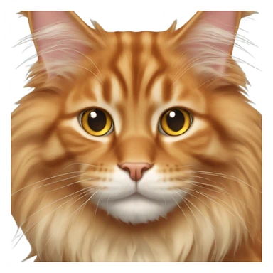 Orange Maine coon cat  sticker
