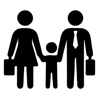 a pair of working parents sticker