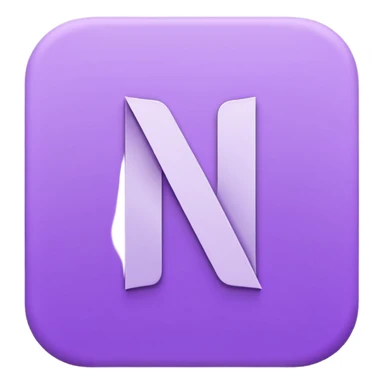 Netflix aesthetic "N" logo in pastel purple sticker
