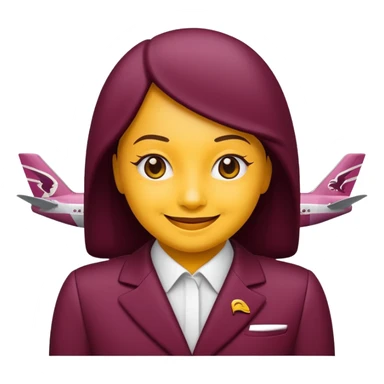 Qatar Airways retro emoji  sticker