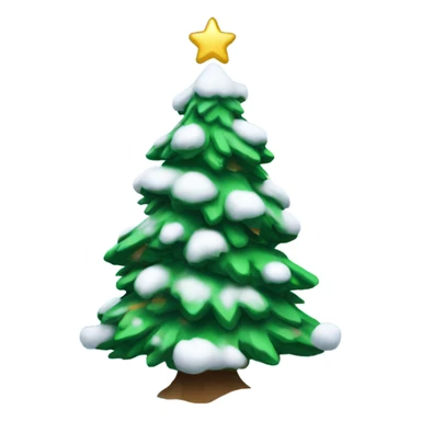 christmas tree with snow sticker