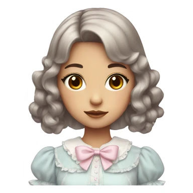 girl in pastel lolita dress sticker