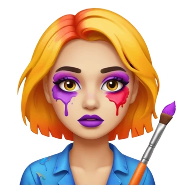 clumsy makeup artist sticker