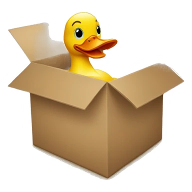 a duck in the box sticker