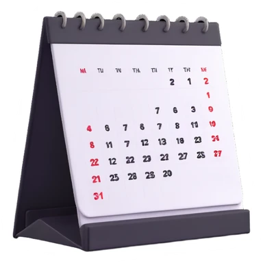 desk calendar sticker