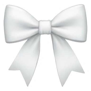 White bow sticker