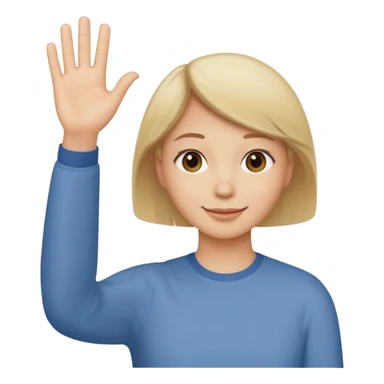 relaxed face with gentle smile and hand waving dismissively, conveying don't worry about it sticker