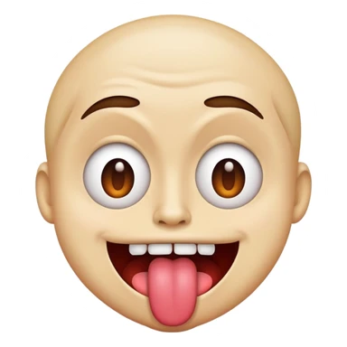 Freak emoji with tounge out sticker