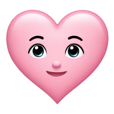 Baby pink heart with a bow sticker