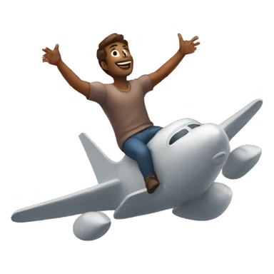 Man flying in Sky sticker
