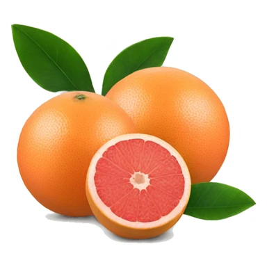 Two Grapefruit with leaves sticker
