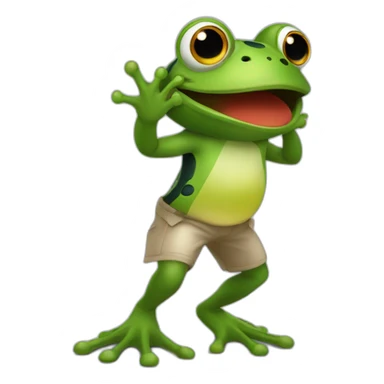 frog doing flamengo sticker