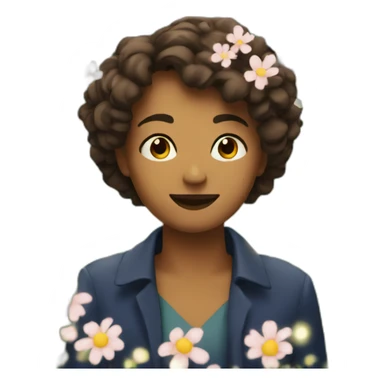 Bokeh of flowers sticker