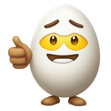 An egg giving a thumbs up sticker