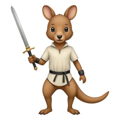 Kangaroo fencing   sticker