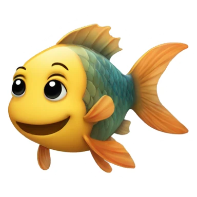 A fish doing a peace sign sticker