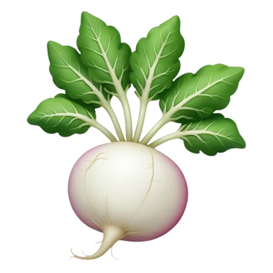 Make a long white Korean radish apple emoji style sticker