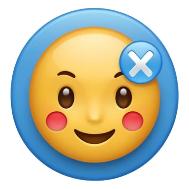 Make a emoji with blue tick sticker