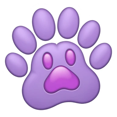 Lilac paw print sticker
