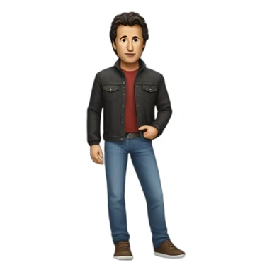 Imran khan wearing casual jeans and jacket  sticker